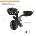 Vintage cast iron deer head wall candle holder with shell candle trays and dimensions - 5156 Deer Head Wall Sconce