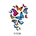 Patchs thermocollants série papillon multicolores vibrants pour vêtements, 5x7cm - 5x7cm