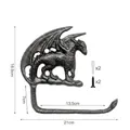 Vintage cast iron dragon wall mounted towel rack holder with mounting hardware included - Dragon Toilet Paper Holder (8936)
