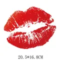 Red lip print heat transfer decal sticker for clothes, 20.5x16.8cm - Red Lip Print Style (DH1038) / 20.5x16.8cm