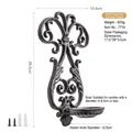 Vintage ornate cast iron wall-mounted candle holder featuring intricate scrollwork design - 7718 Vase Style Wall Sconce