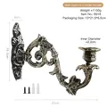Vintage European style cast iron wall-mounted candle holder with bronze finish for wall decor - 8916 Wall Sconce - Black Gold