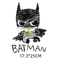 Doodle-style Batman heat transfer sticker for clothing, 17.3x25CM size label - Graffiti Batman (DH0606)