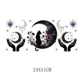 Black cat and moon theme UV transfer sticker for 16oz glass cups, 24x11cm - Style 2 (UV02)