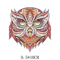 Levendige cartoon uil warmteoverdracht patch voor DIY kleding decoratie 9,5x10cm - Uil Stijl (AT0618) / 9.5x10cm