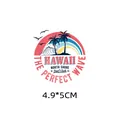 Hawaii surf club heat transfer iron-on patch for clothes and bags, 4.9x5cm - Retro Surf Style (AT0420) / 4.9cmx5cm