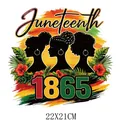 Juneteenth 1865 African American history heat transfer sticker for clothing 22x21cm - Three African Women Silhouettes 1865 (DF1212)