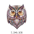 Decoratieve mandala uil cartoon hitteoverdracht sticker voor DIY kleding 7.2x9.3cm - Uil Stijl (AT0607) / 7.2x9.3cm