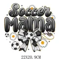 Sporty Soccer Mama heat transfer vinyl decal for Mother's Day DIY T-shirt printing - Soccer Mama Pattern (DF0428)