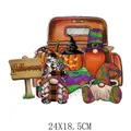 Halloween gnome truck heat transfer iron-on decal for clothing 24x18.5cm decorative sticker - Vintage Truck with Pumpkin Style (DH0275) / 24x18.5cm