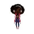 Parche de transferencia térmica de niña negra linda con auriculares para ropa 6x8cm - Chica Afro con Auriculares (AT1058) / AT1058