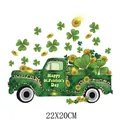 St. Patrick's Day green truck heat transfer sticker for DIY clothing decal 22x20cm - Green Truck Pattern (DF0127)