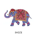 Bunter bunter Elefant-Wärmeübertragungsaufkleber für DIY-Kleidung im Format 8x5cm - 8x5cm