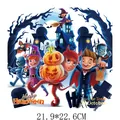 Halloween cartoon DTF hitteoverdracht sticker voor DIY t-shirt bedrukking 22x23cm - Multi-Klassieke Elementen Stijl (DH0671)
