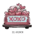 Vinilo termoadhesivo camión corazón San Valentín DIY 22,6x20cm tela - Camión de Acuarela XOXO (DH0517)