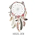 Watercolor dreamcatcher floral heat transfer patch for DIY clothing decor 16x25cm - Bohemian Dreamcatcher (DH015) / 16x25.2cm