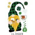 St. Patrick's Day gnome beer heat transfer vinyl decal for clothing DIY, 14.5x22cm size - Gnome Holding Beer Gold Pot (DH0928)