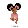 Autocollant de transfert thermique pour vêtements avec petite fille afro pour DIY déco - AT1337-1