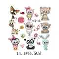 Cartoon animal heat transfer iron-on patches for kids' clothing decoration - Nine Cute Pets Collection (AT0310)