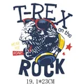 Cool cartoon T-Rex dinosaur heat transfer iron-on decal for DIY clothing 19.1x23cm - 19.1x23cm