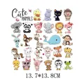 Colorful cute cartoon animal heat transfer sticker for children clothing, 13.7x13.8cm - Cute Animals 24 Styles Collection (AT0320)