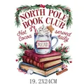 Autocollant transfert thermique North Pole Book Club pour vêtements DIY, 19,2x24cm - Style Livre Texte READ (DS0854) / 19.2x24cm