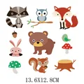 Cartoon forest animal iron-on transfer sticker for children's clothing DIY crafts - Forest Animal Series (AT0380) / 13.6x12.8cm / AT0380
