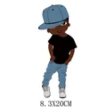 8.3x20cm Cool boy character heat transfer vinyl patch for DIY children clothes - Street Fashion Boy Style (DH1399)