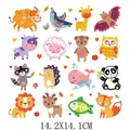 Colorful cartoon animal heat transfer stickers for children's DIY clothing decoration - Cute Animal Mix (AT0381) / 14.2x14.1cm / AT0381
