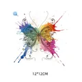 Artistic watercolor butterfly heat transfer decal for DIY clothing customization 12x12cm - Colorful Butterfly (AT079) / 12x12cm