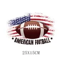 American football heat transfer sticker with US flag design, dimensions 25x15cm - American Football Flag Pattern (DH1569) / 25x15cm