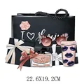 Modisches Bügelbild für Kleidung mit Einkaufstasche und Parfüm Motiv, Größe 22x19cm - Society-Stil Schwarze Tasche (DS087) / 22.6x19.2cm