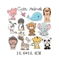Cute cartoon animal collection heat transfer stickers for kids clothing 14.6x14.4cm set - Q-Version Cute Animal Collection (AT0309)