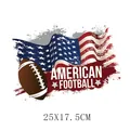 American football heat transfer sticker with US flag design, 25x17.5cm large size - Retro American Football (DH1570) / 25x17.5cm
