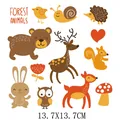 Écussons thermocollants animaux de la forêt pour vêtements enfants DIY, 13,7x13,7 cm. - AT0387