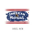 Parche de transferencia térmica de fútbol americano para ropa DIY, tamaño 10x5,8cm - Fútbol Americano Dinámico (AT1761)