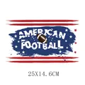 Pegatina de transferencia térmica fútbol americano 25x14,6 cm con estrellas y franjas - Eslogan de Fútbol (DH1577)