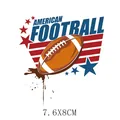 Pegatina de transferencia de calor de fútbol americano para ropa parche 7,6x8cm - Fútbol Estilo Bandera (AT1762)