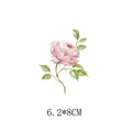 Elegant watercolor pink rose flower heat transfer sticker decal for T-shirts 6.2x8cm - 6.2x8cm