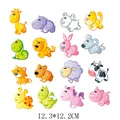 Set of 16 cute cartoon animal heat transfer patches for clothing, 12.3x12.2cm size - 16 Different Animal Shapes (AT0750)