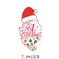 Patch thermocollant Père Noël mignon pour vêtements DIY avec motif My 1st Christmas - Visage de Père Noël (TH022) / 1 Pièce/Paquet