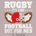 Adhesivo termoadhesivo de rugby fútbol americano con casco y letras de estilo vintage - Tema de Rugby para Hombres (DH1579)