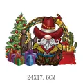 Christmas cowboy gnome heat transfer sticker for DIY clothing decoration, 24x17.6cm size - 24x17.6cm