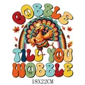 Thanksgiving cartoon turkey heat transfer sticker for clothes DIY print 18x22cm size - Turkey Rainbow (DS0626)