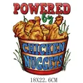 Fried chicken nuggets bucket heat transfer patch for clothes, vibrant design 18x22.6cm - Chicken Bucket (DH1954) / 1 Piece