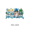 Christmas gnome heat transfer print for clothing size 9x5.6cm - 9x5.6cm