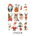Professional Christmas cartoon heat transfer patches for clothes DIY decoration, 17x23cm sheet - 17x23cm