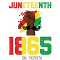 Juneteenth 1865 Bügelbild mit Faust und zerbrochenen Ketten Grafikdesign Aufkleber - Juneteenth Faust Ketten (DH0840)