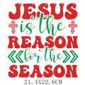 Transfert thermique religieux Jesus Is The Reason For The Season pour motifs T-shirts - Motif DH1522