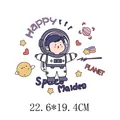 Cute cartoon astronaut girl heat transfer decal for clothes sticker 22.6x19.4cm - 22.6x19.4cm